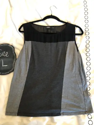 MEXX METROPOLITAN BLOCK SHEER TANK TOP - LARGE, View more