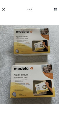 NEW Lot of 2 boxes Medela Quick Clean Micro-steam bags 