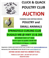 Cluck and Quack Poultry Club AUCTION!