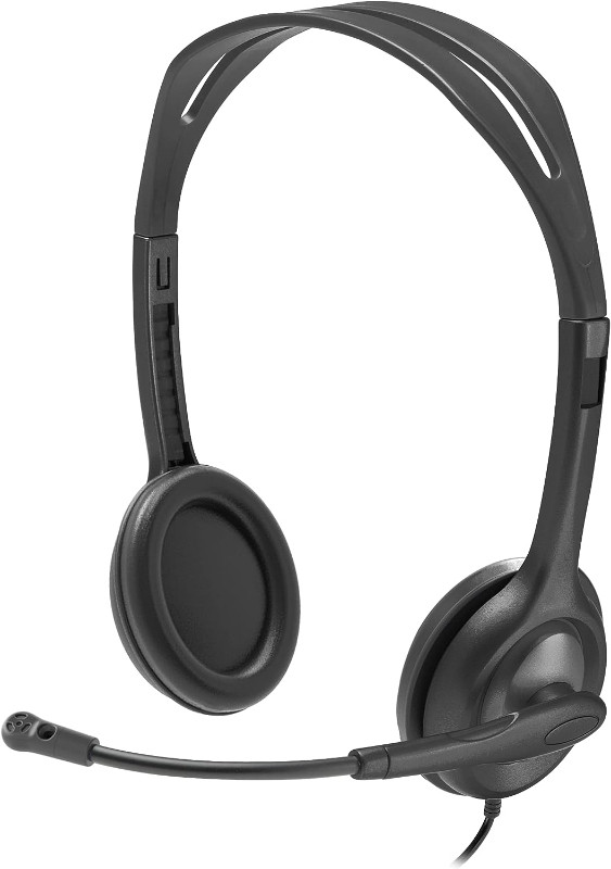 Logitech: H111 Stereo Headset with 3.5 mm Audio Jack Black in Headphones in Burnaby/New Westminster