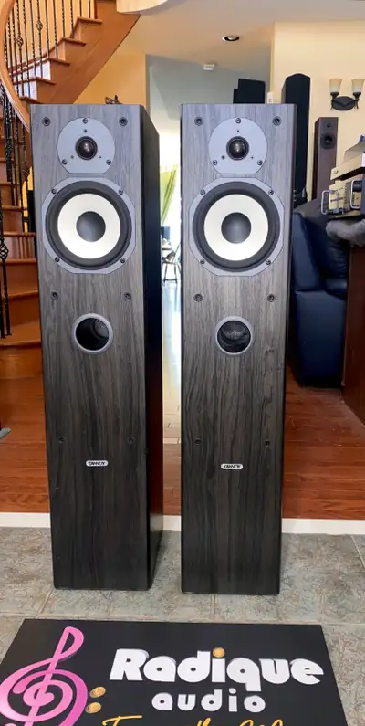 Attractive Tannoy Floor-Standers in Dark Oak Mercury mx3, View more