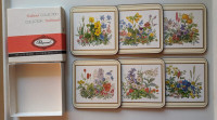 Vintage Pimpernel "Meadow Flowers" Coasters. Box of 6.