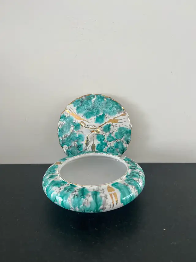 MCM Italian ceramic covered Dish Marbled Glam 50s dans Art et objets de collection dans Région de Mississauga/Peel - Image 11