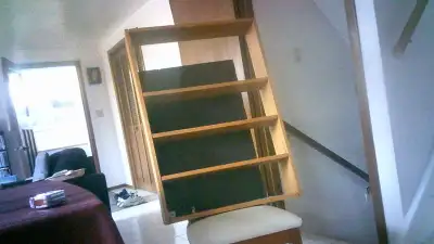 25 BY 36 INCH WOODEN WALL RACK $10 OR BEST OFFER, View more