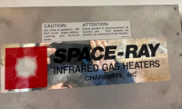 SpaceRay 45,000 btu/hr Infared Radiant Tube Heater