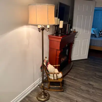 Vintage Brass Floor Lamp, View more