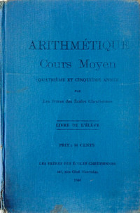 Antiquité 1944 Livre scolaire. Arithmétique 4e-5e années