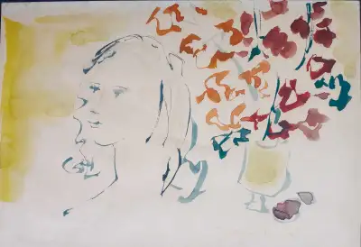 Tableau Arlette Carreau Kingwell aquarelle originale , View more