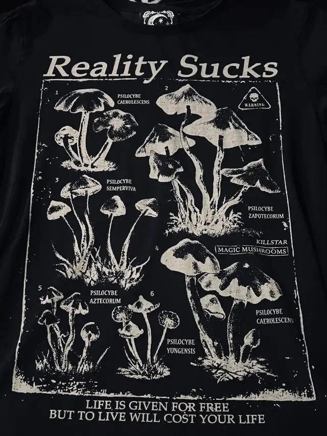 Killstar “Reality Sucks” Shrooms T-Shirt – Medium