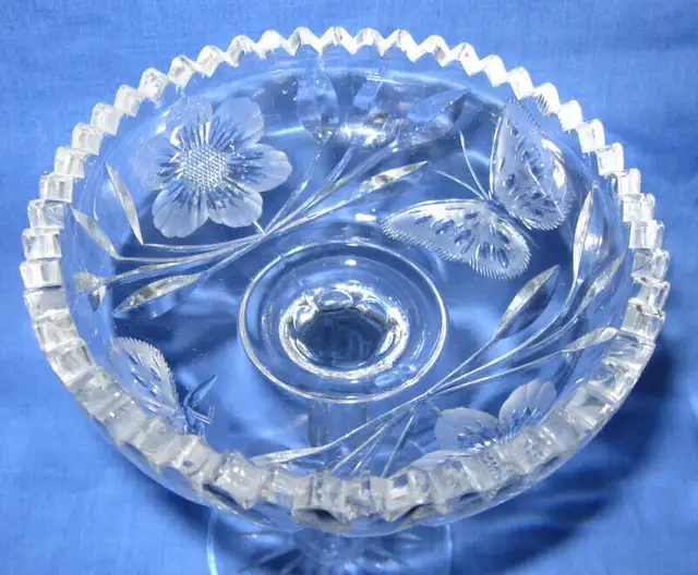 COUPE a DESSERT VINTAGE BIRKS CRYSTAL INDIVIDUAL COMPORT in Arts & Collectibles in West Island - Image 7