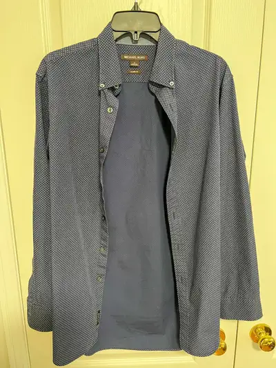 Michael Kors Men's Dress Shirt, Small, Classic Fit - 100% Cotton, View more