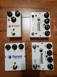 Diamond Guitar pedals Custom White Pack