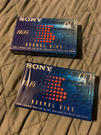 Sony HiFi 90 & 60 minutes Cassette Tape Lot. New