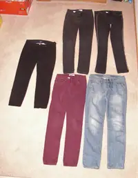 Jeans - sz 0 to 8 - 24 waist to 30 - Bootlegger, Levi's, Silver