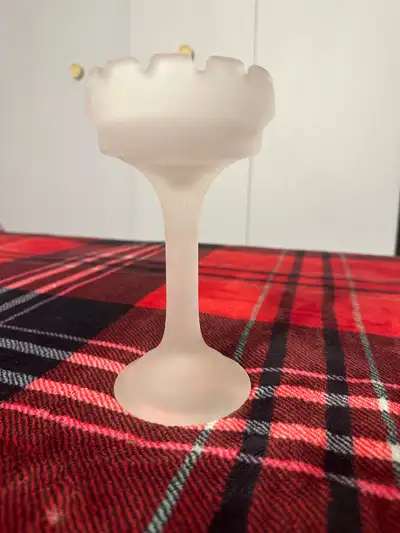 Clear glass candle holder , View more