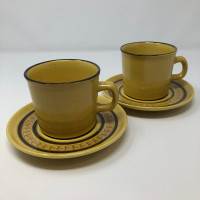 Franciscan England Honeycomb Coffee Cup & Saucer Pair