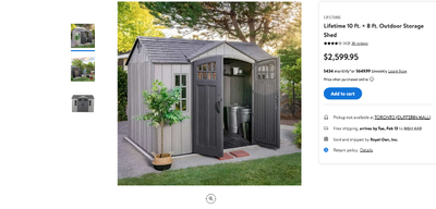 10X8 LIFETIME SHED *NEW DELIVERED AND INSTALLED*, View more