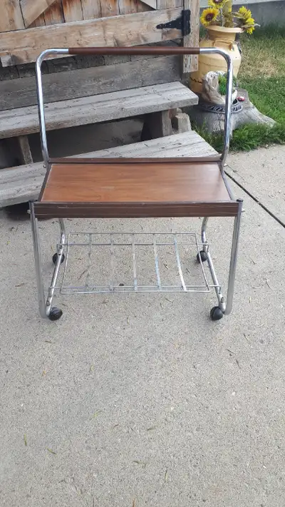 Mid Century Vintage Rolling TV Stand Cart, View more