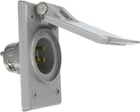 Power Inlet Receptacle, Straight Blade, Industrial Grade