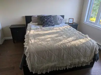 Selling a matching 4-piece IKEA bedroom set in the popular Black-Brown finish. This set was strictly...