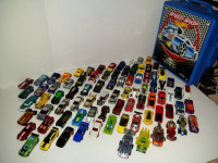 83 Loose Hot Wheels Cars in 100 Car Carry Case