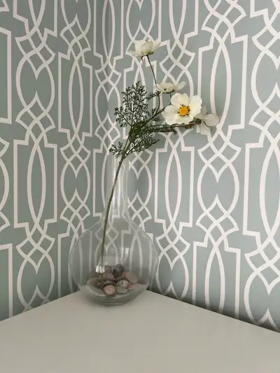 Glass Vase with Artificial Flowers, View more