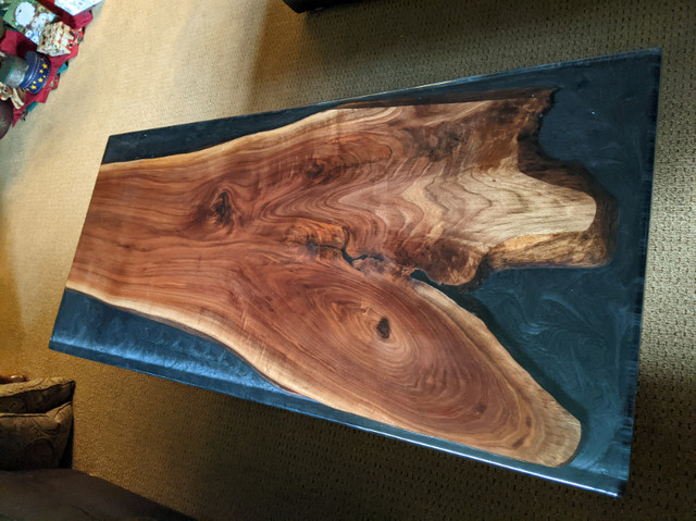 Live Edge Black Walnut / Epoxy Coffee Table in Coffee Tables in St. Catharines