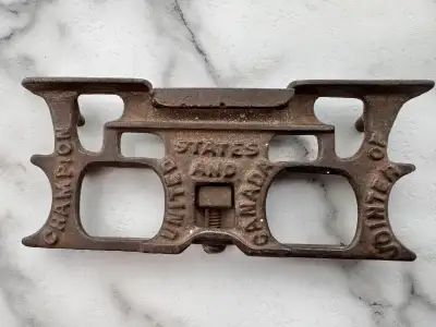 Vintage Cast Iron Champion Jointer Tool. , View more