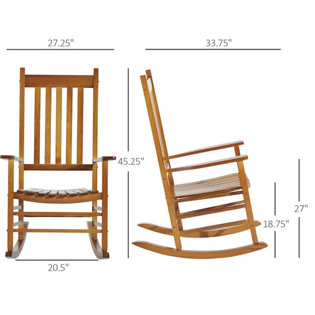 Wooden Porch Rocking Chair in Chairs & Recliners in Markham / York Region - Image 4