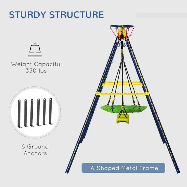 330 lbs Kids Swing Set for Backyard in Hobbies & Crafts in Markham / York Region - Image 8
