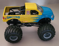 Mattel Yellow & Blue Monster Truck "Shattered"
