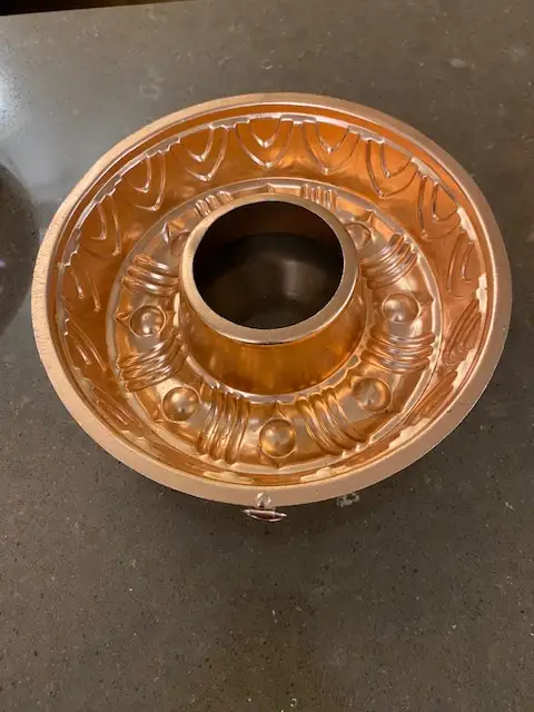 Vintage Copper Bakeware Round Jello Mold Bundt Cake Pan 8.5"62863731524226123