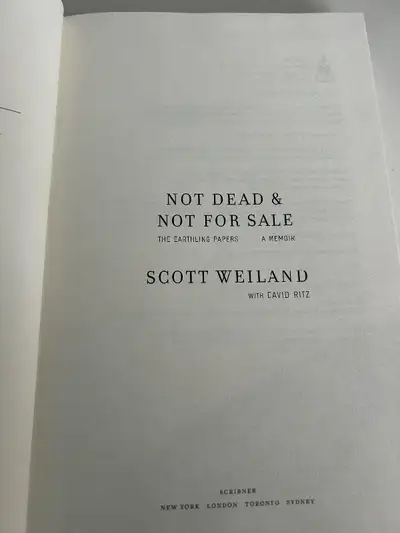 Not Dead & Not For Sale-Memoir by Scott Weiland (STP), View more