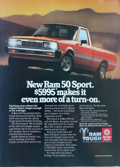 1985 Dodge Ram 50 Sport Original Ad, View more