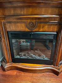 Electric wood fireplace vintage