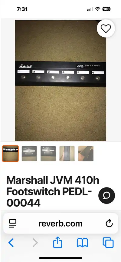 Looking for a Marshall jvm 410 footswitch, View more