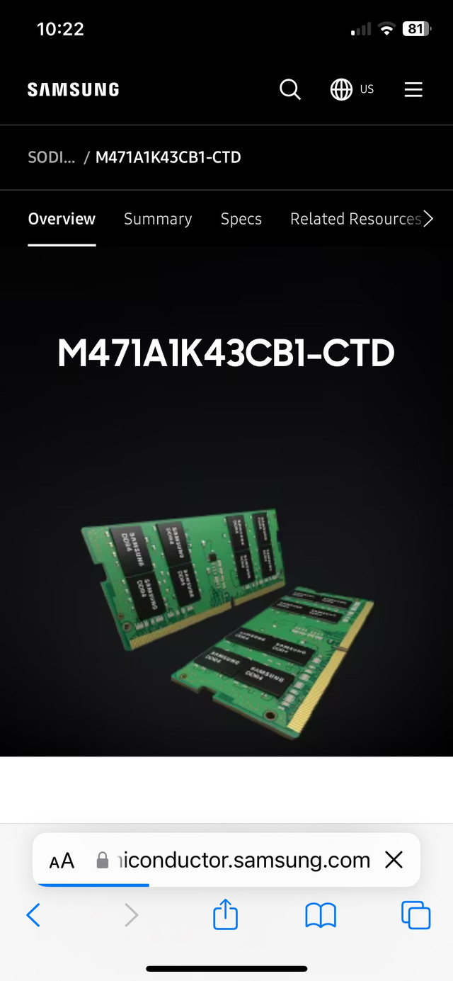 Samsung DDR4 - 16GB - 2x8GB - Laptop Memory Portable Memoire  dans Composants de système  à Longueuil/Rive Sud - Image 2