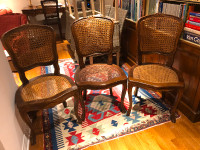 Chaises antique(Chairs)cannées LOUIS XV  ITALIE (6 pour 150$)