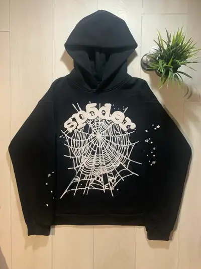 Sp5der Worldwide PUNK Hoodie Black/White L, View more