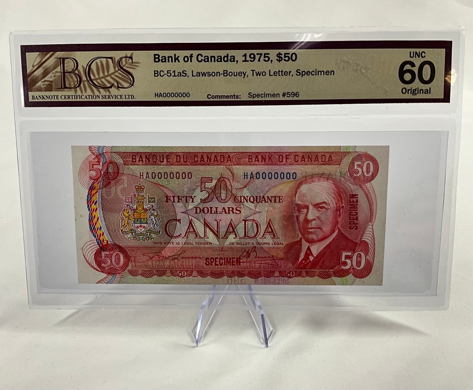 Bank Of Canada 1975 $50 Bank Note-UNC 60 (14188) | Arts & Collectibles ...