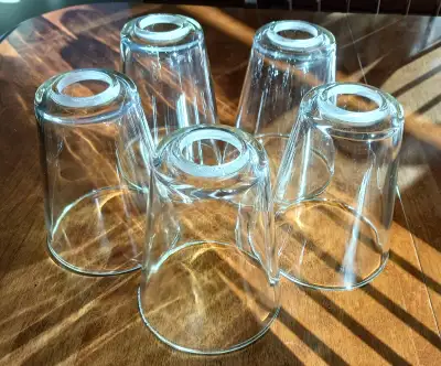 NEW Clear modern THICK lamp shades SET, View more