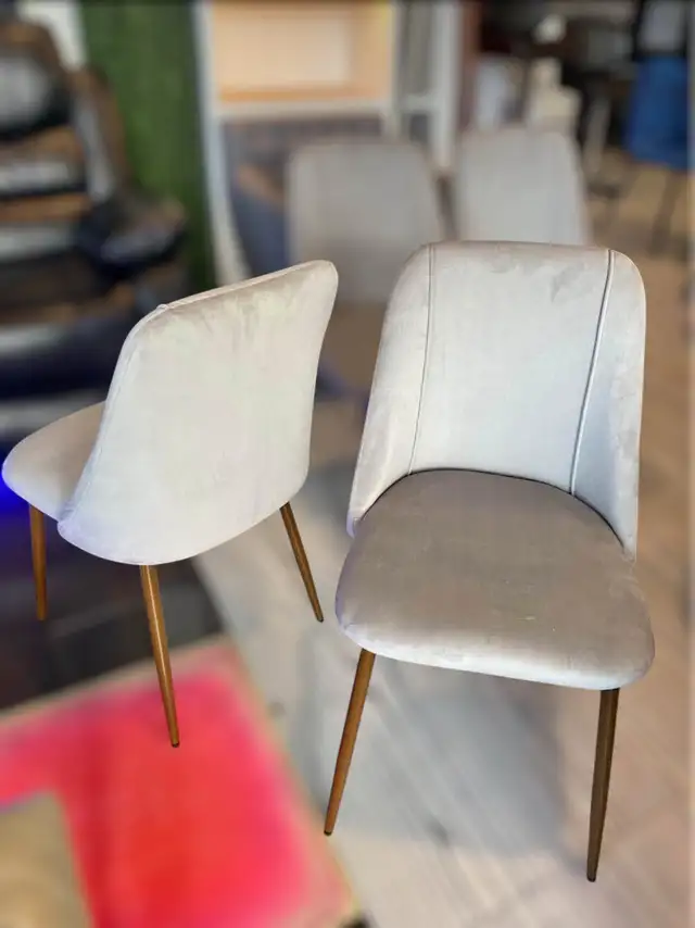 Grey Velvet Dining Chairs in Chairs & Recliners in Markham / York Region - Image 6