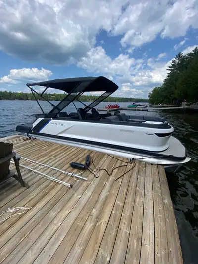 2024 Manitou Explore 22 Max Navigator with 150 HP The Explore 22 MAX Navigator with Trifold bench ad...
