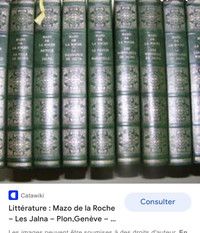 Série Jalna Mazo de la Roche 16 volumes cuir vert et or