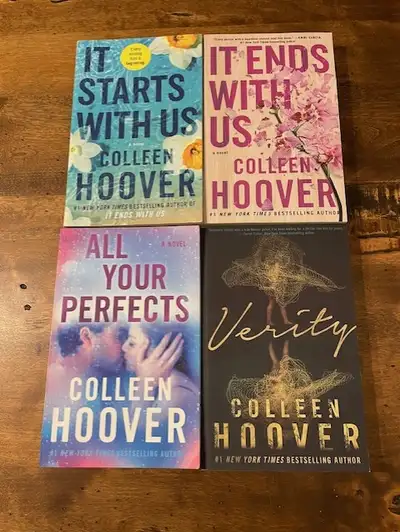 The following Colleen Hoover books are available, all in excellent condition and $10 each: 1. It Sta...