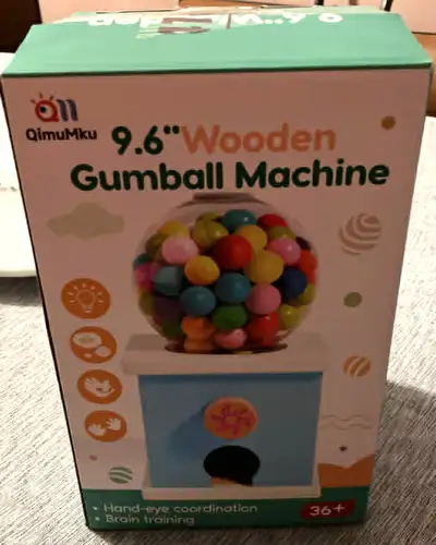 Wooden Gumball Machine (New) - 9.6 Inches, View more
