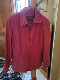 Danier Red Leather Jacket