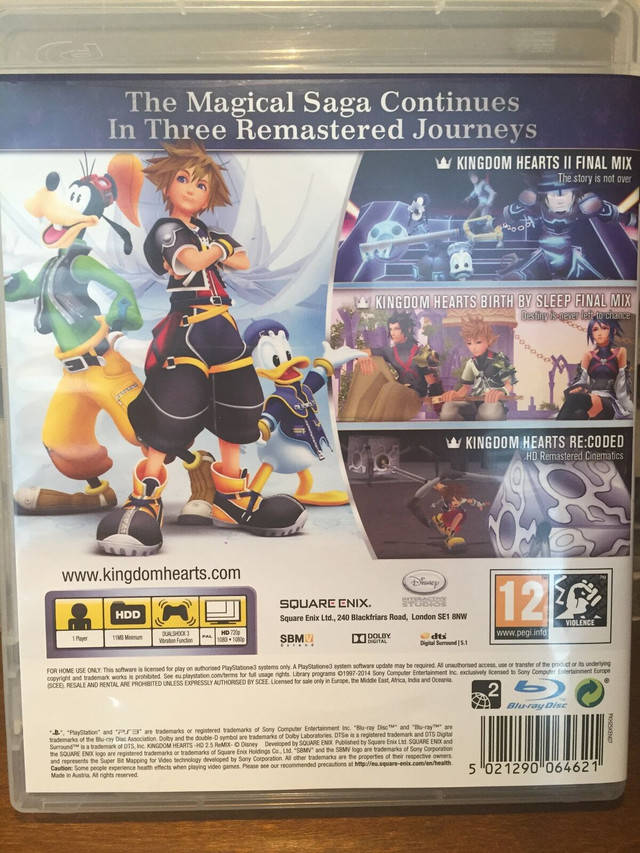 Kingdom Hearts HD 2.5 ReMIX - PlayStation 3 Game in Hobbies & Crafts in Mississauga / Peel Region - Image 2