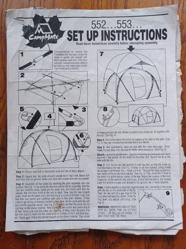 CampMate tent 80 obo ph.902 5657430 Other Cape Breton Kijiji