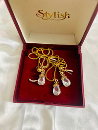 21k gold colour jewelry set